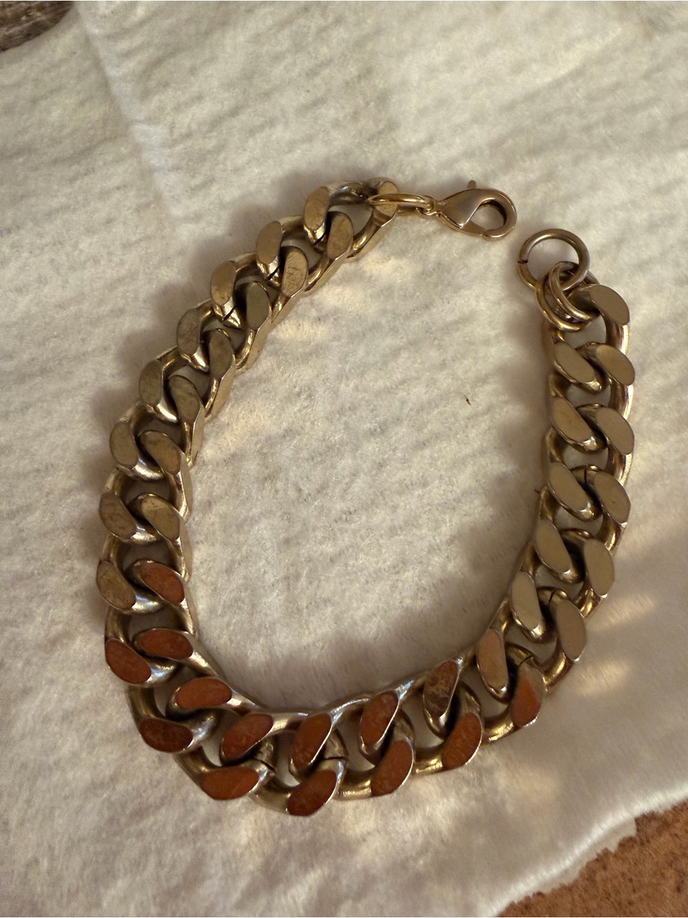 Gold-Tone Men’s Curb Chain Bracelet - Classic Link Bracelet
